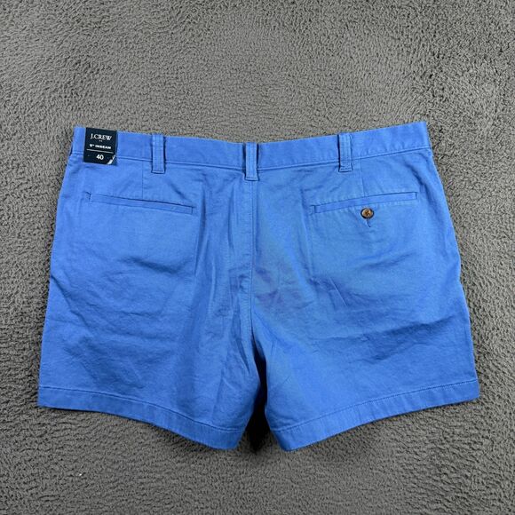 J Crew Shorts Mens 40 Blue Flex 5 Inch Inseam Chino Stretch Preppy Casual NWT - Picture 6 of 14